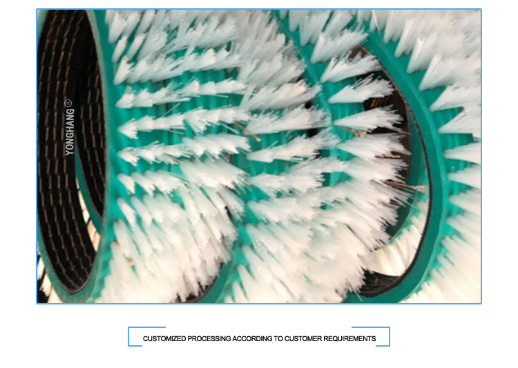 Escovas longas trançadas, proteção, desenrolar, correia da máquina, correia da máquina de escovação de arame 13