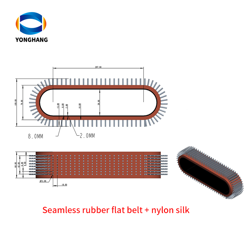 Escovas longas trançadas, proteção, desenrolar, correia da máquina, correia da máquina de escovação de arame 8