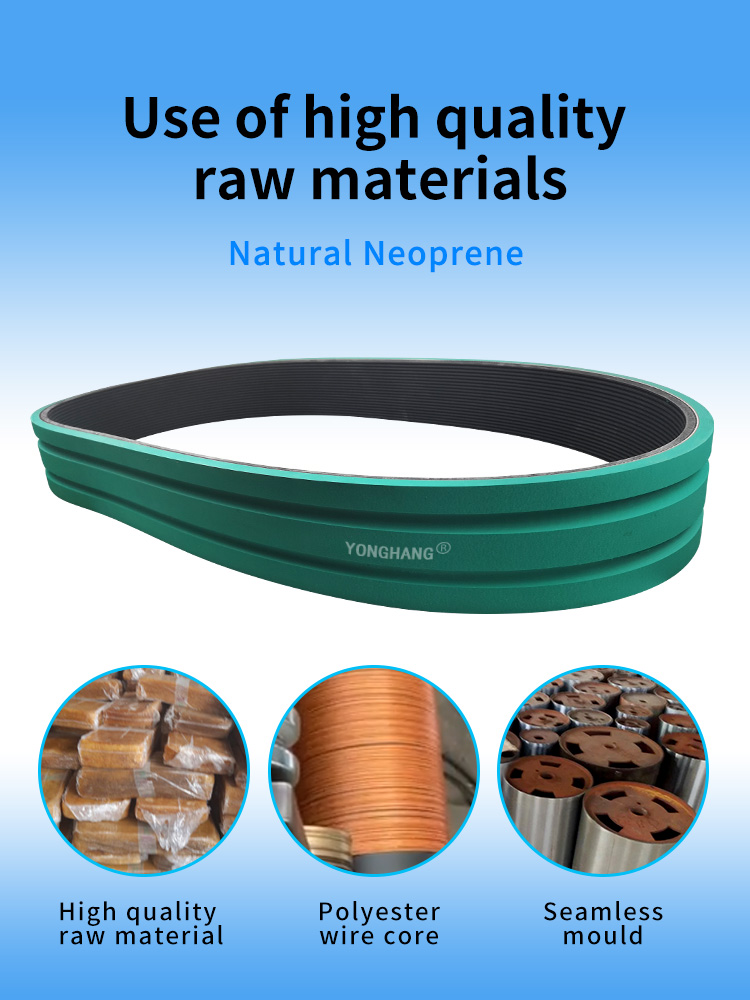 औद्योगिक केबल एक्सट्रूडर रबर सतह यू ग्रूविंग पुलर बेल्ट 11