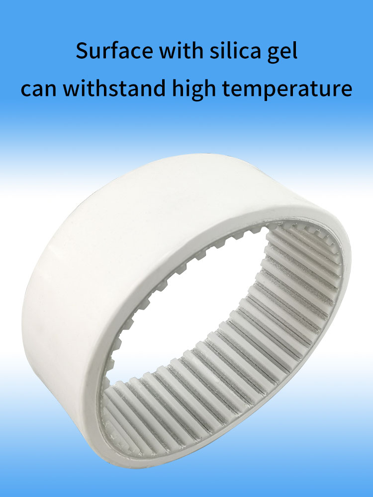 Yonghangbelt heat resistant 250°C seamless urethane timing belts with silicone coated 12