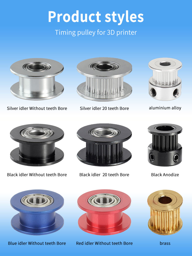 GT2/2GT idler pulley for 3d printer gt2 timing pulley 6mm 8mm 9