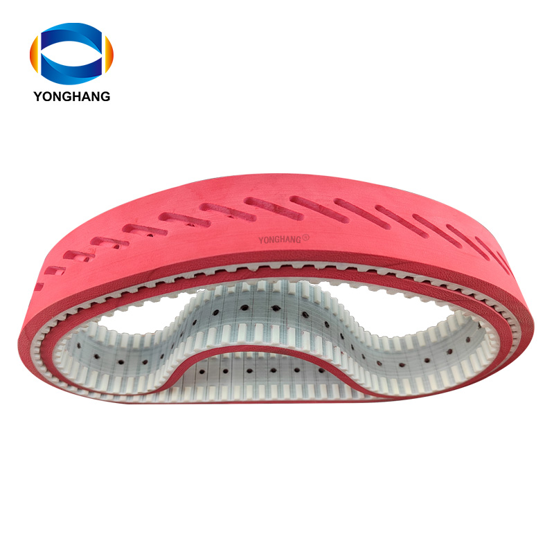 Polyurethane closed loop vacuum Pull down belts with linatex For Vertical Form Fill Sea 9