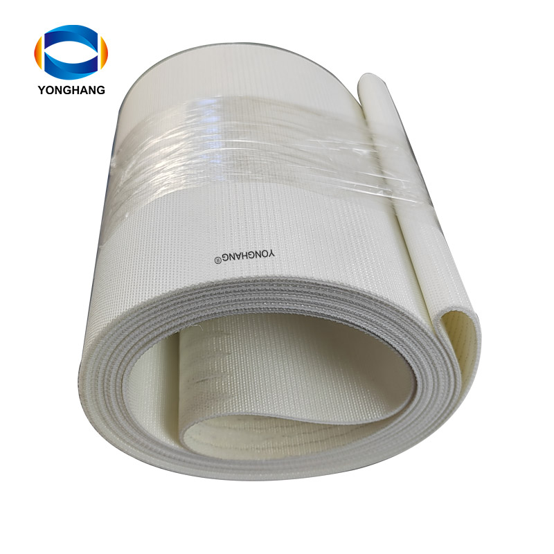 Correias transportadoras de fibra dupla face, brancas, leves e resistentes ao desgaste. 8