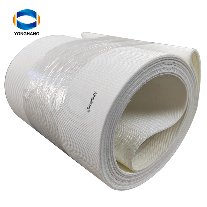 Correias transportadoras de fibra dupla face, brancas, leves e resistentes ao desgaste. 7