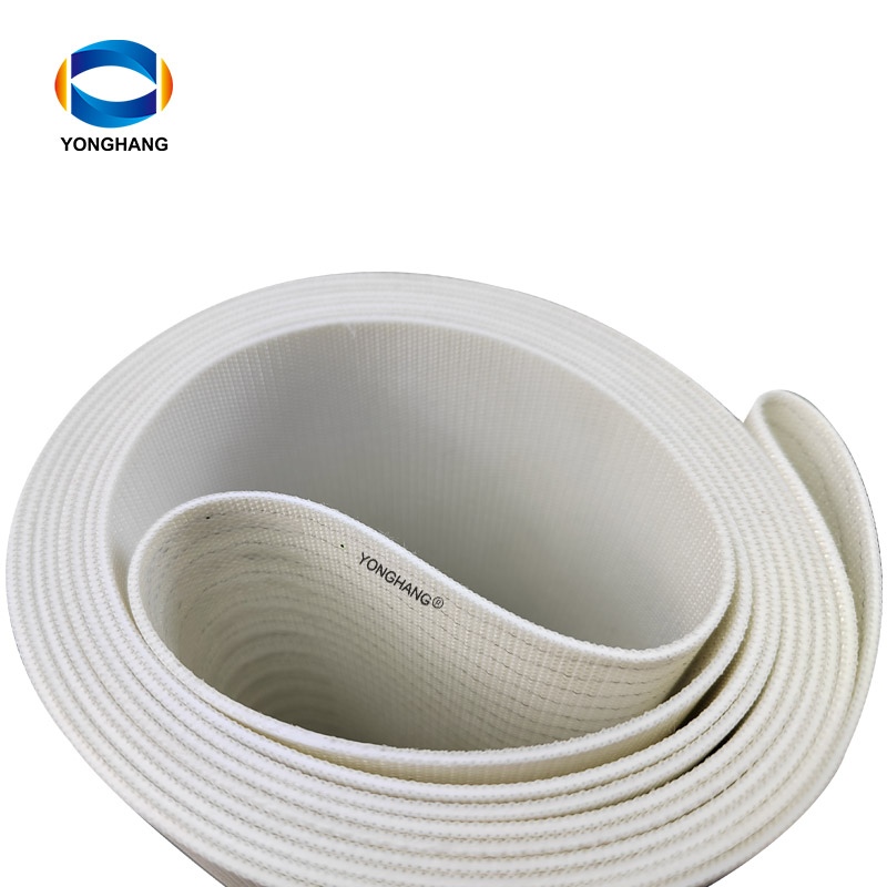 Correias transportadoras de fibra dupla face, brancas, leves e resistentes ao desgaste. 10
