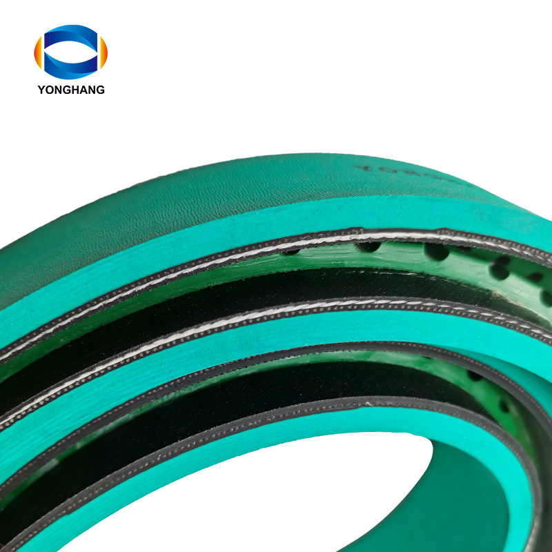 rubber flat belt with guide rail