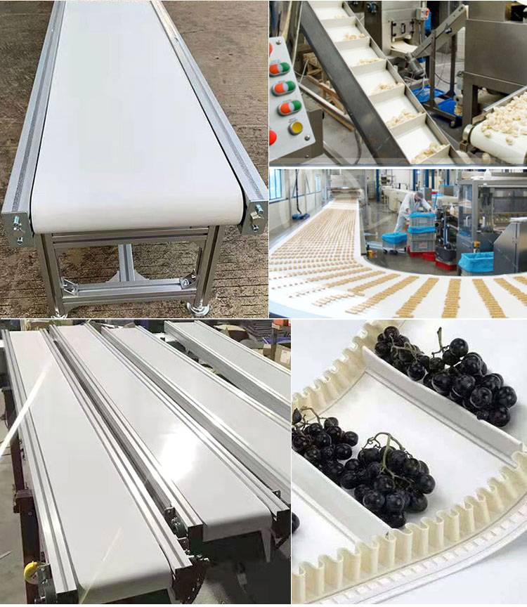 PU/PVC conveyor belt with cleats /with skirt/ PVC belt with baffle Climbing 19