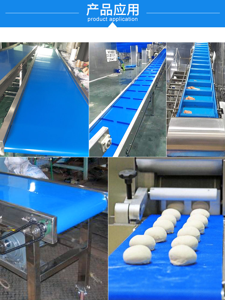 ReoClean blue PU Conveyor Belt For Fruit Vegetable Meat Seafood 14