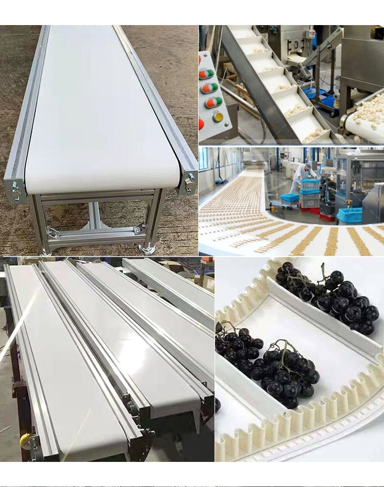truly endless white pvc conveyor belt with tooth guide bar 16