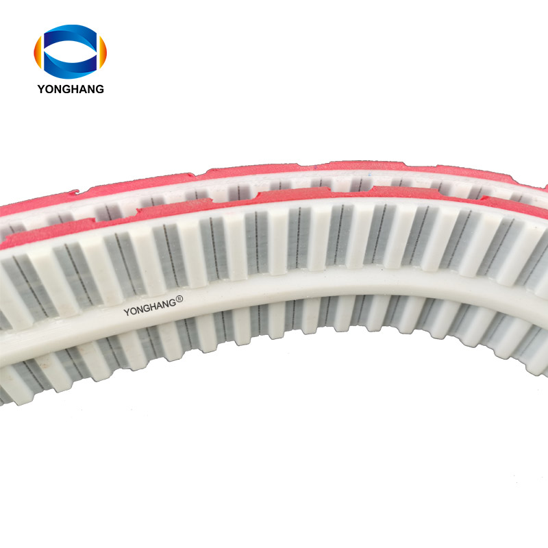 polyurethane toothed belts with red coating grooving 13