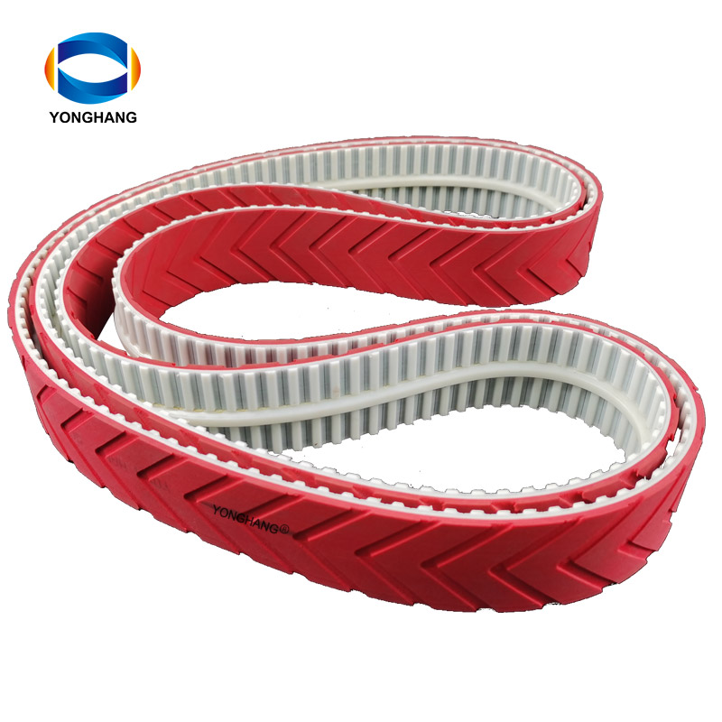 polyurethane toothed belts with red coating grooving 9