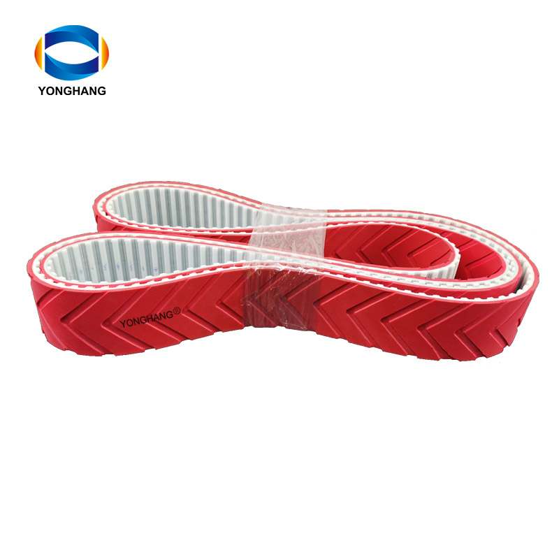 polyurethane toothed belts with red coating grooving 11