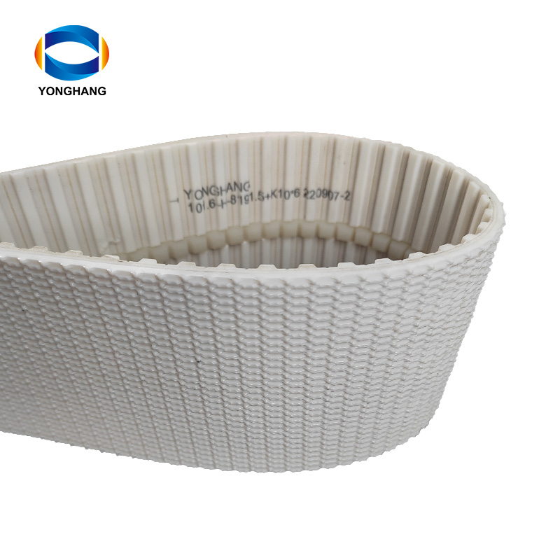 Yonghangbelt pu timing belts with antiskid rough top coated 10