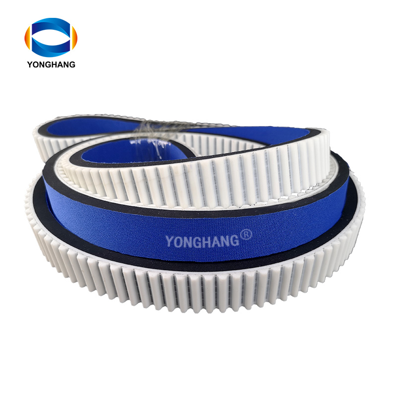 Industrial  Labeling Machine Blue fabric Sponge Coated PU Timing Belts 11