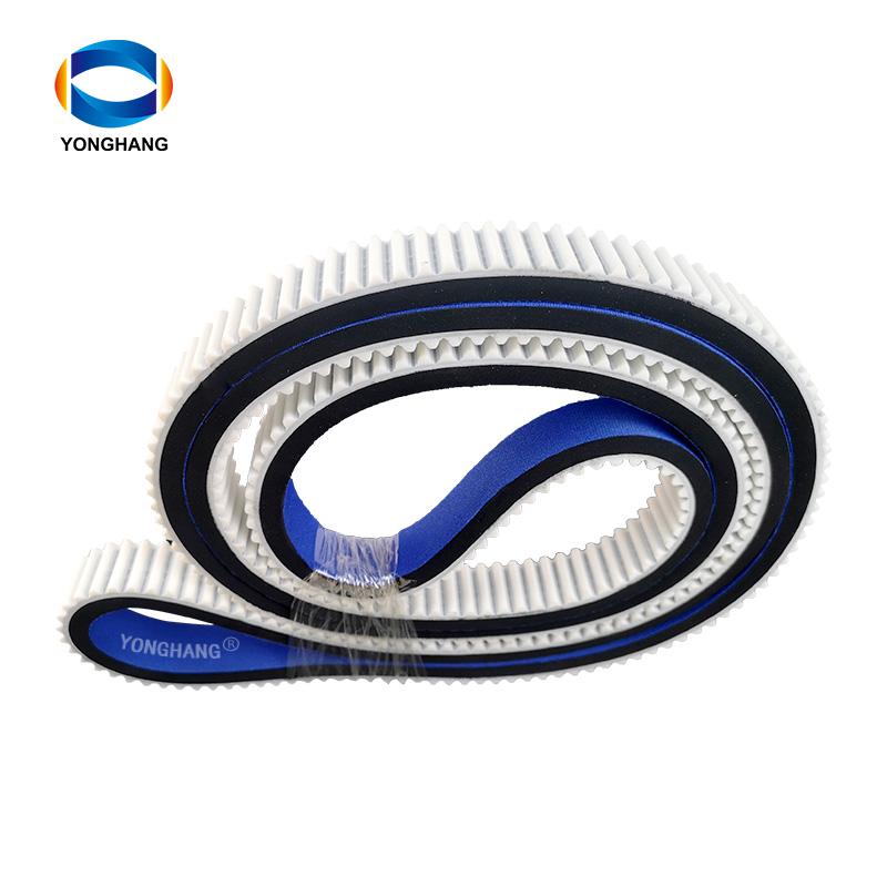 Industrial  Labeling Machine Blue fabric Sponge Coated PU Timing Belts 8