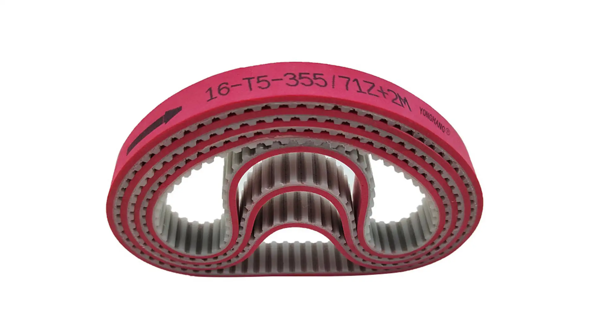 T5 industrial red rubber coating surface pu drive transmission teeth belt 1