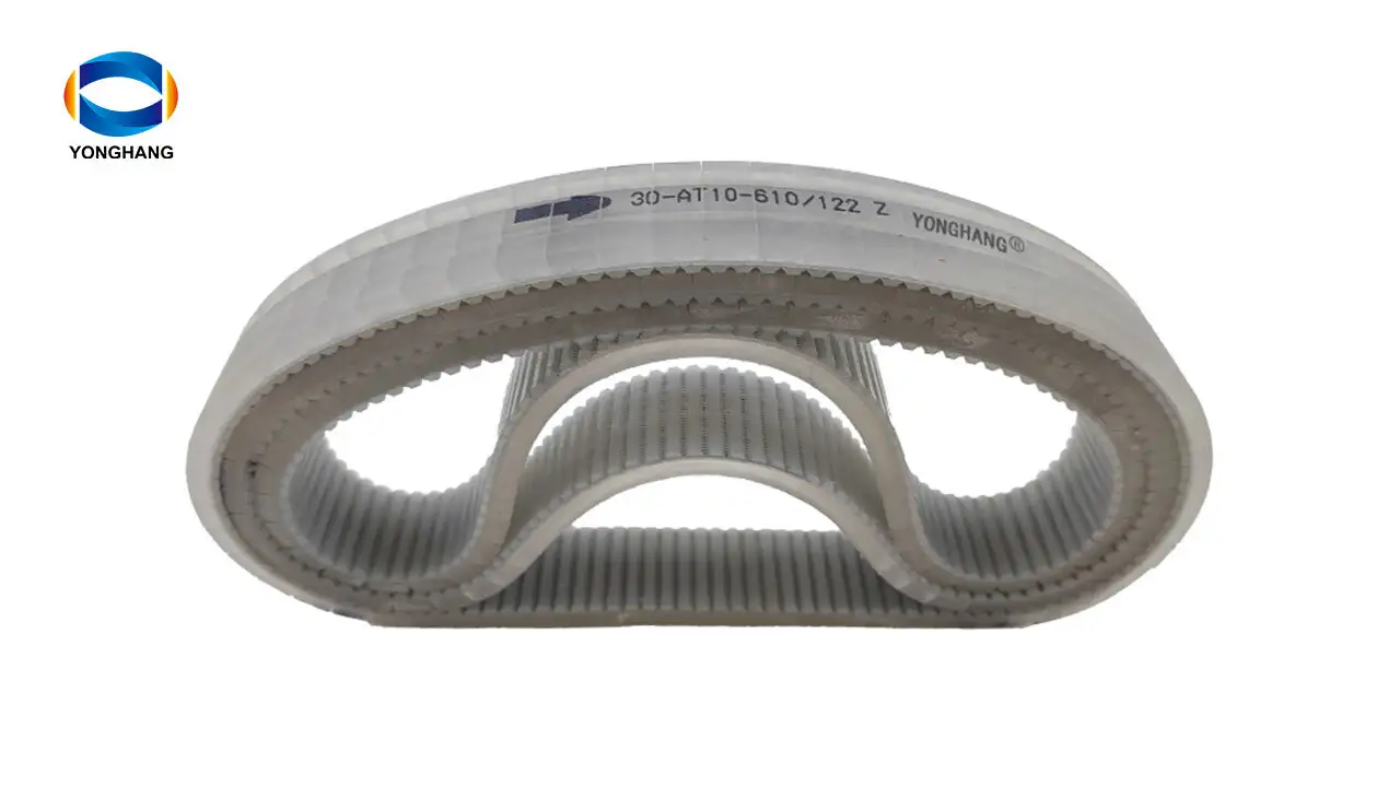 yonghangbelt truly endless seamless polyurethane  AT10 tooth timing belts with transparent pu coated 1