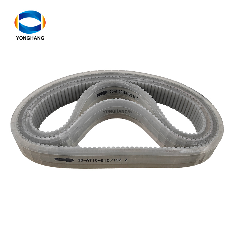 yonghangbelt truly endless seamless polyurethane  AT10 tooth timing belts with transparent pu coated 7