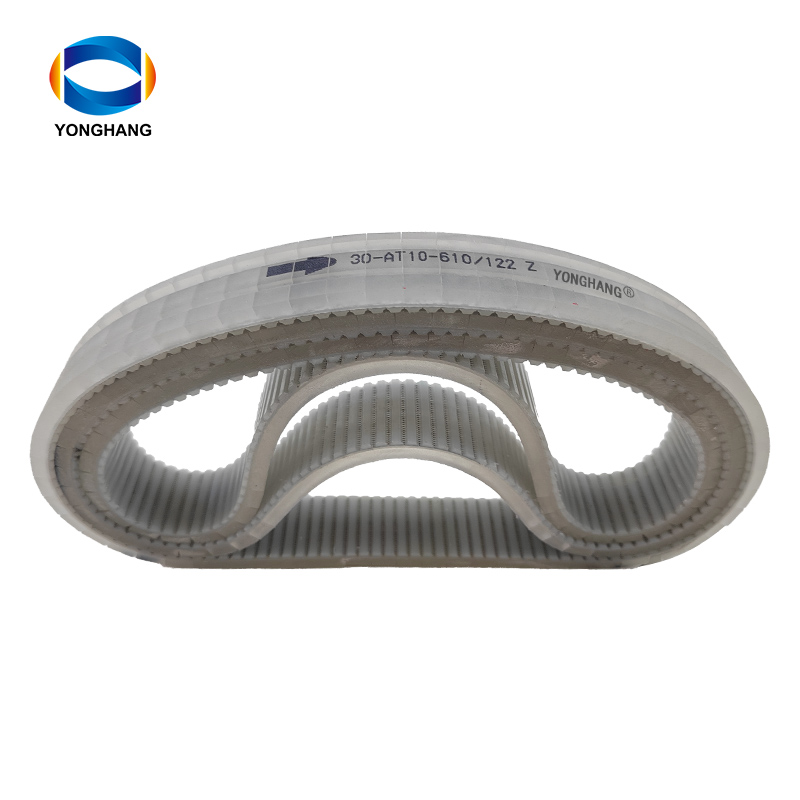 yonghangbelt truly endless seamless polyurethane  AT10 tooth timing belts with transparent pu coated 8