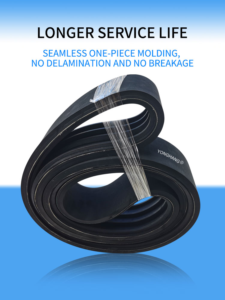 PE foam pipe amp tube haul off transmission power caterpillar extrusion ribs joined v-belt rubber traction pulling belts 15