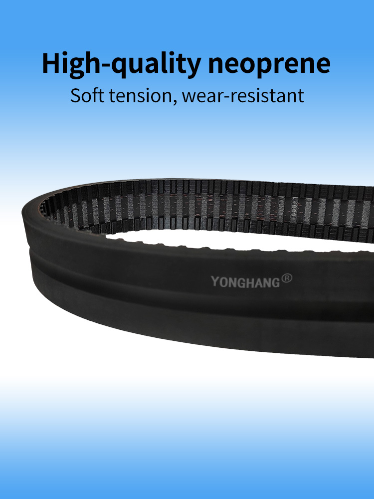 Correias de sincronização de transmissão com dentes revestidos de borracha para retificação de coluna de cabo 10
