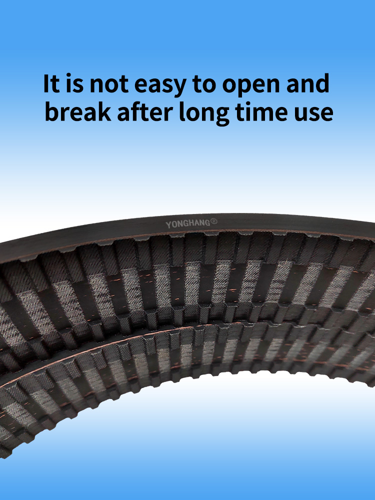 Correias de sincronização de transmissão com dentes revestidos de borracha para retificação de coluna de cabo 12