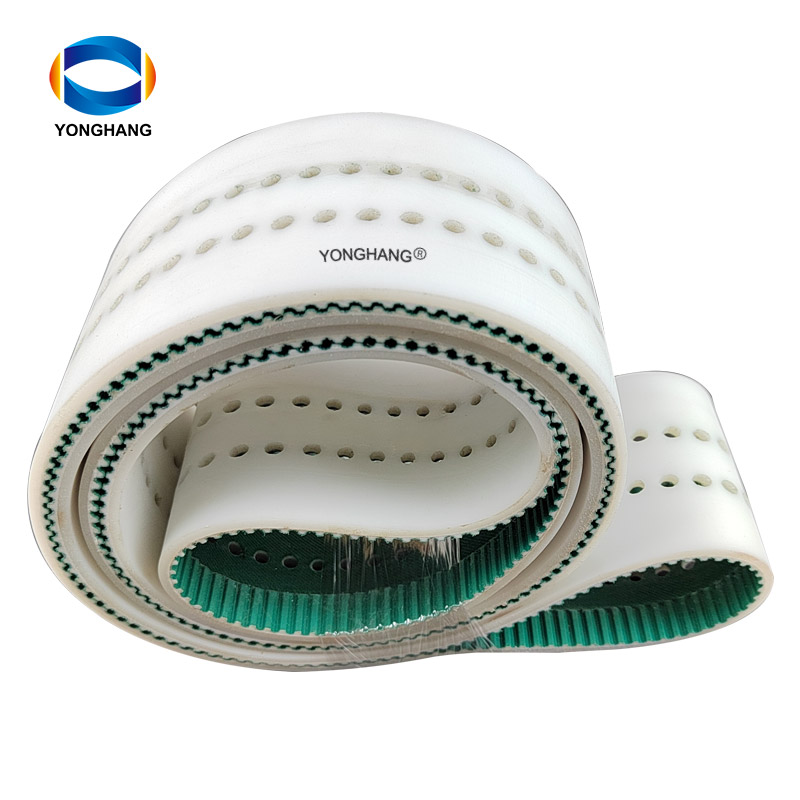 industrial PU hole punch power transmission polyurethane coated PAZ NFT synchronous belts 8