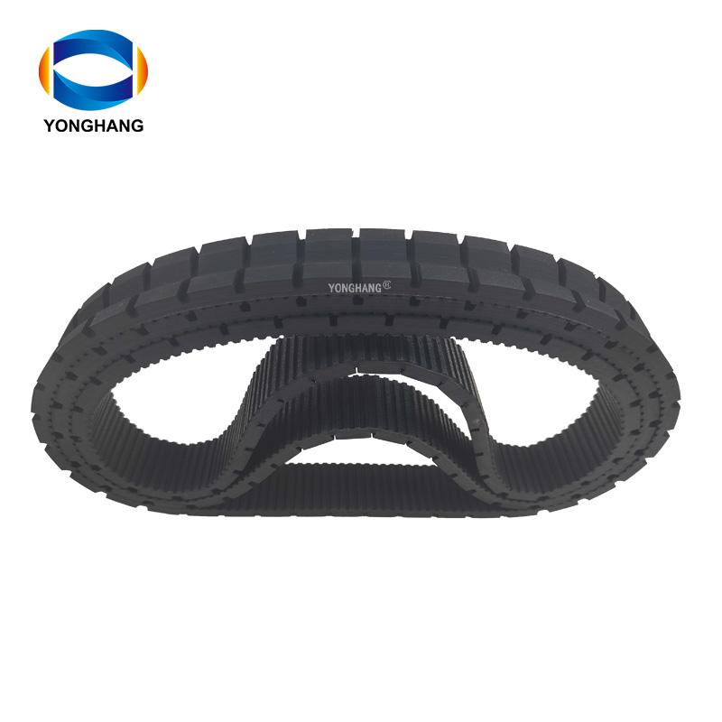 Special customized AT5 seamless endless black rubber transmission timing belt with grooving 8