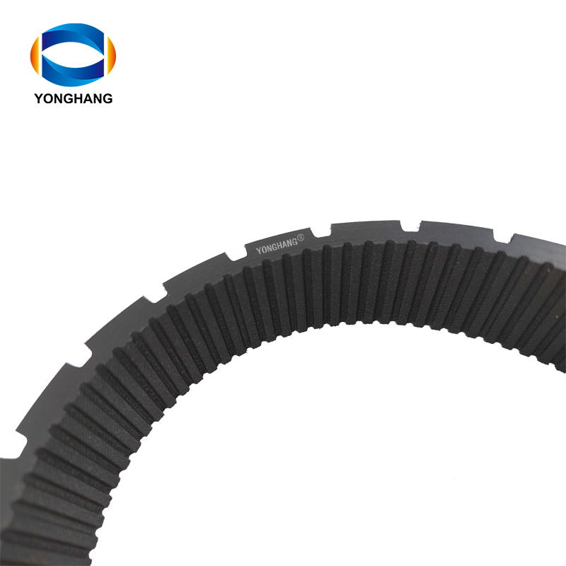 Special customized AT5 seamless endless black rubber transmission timing belt with grooving 10