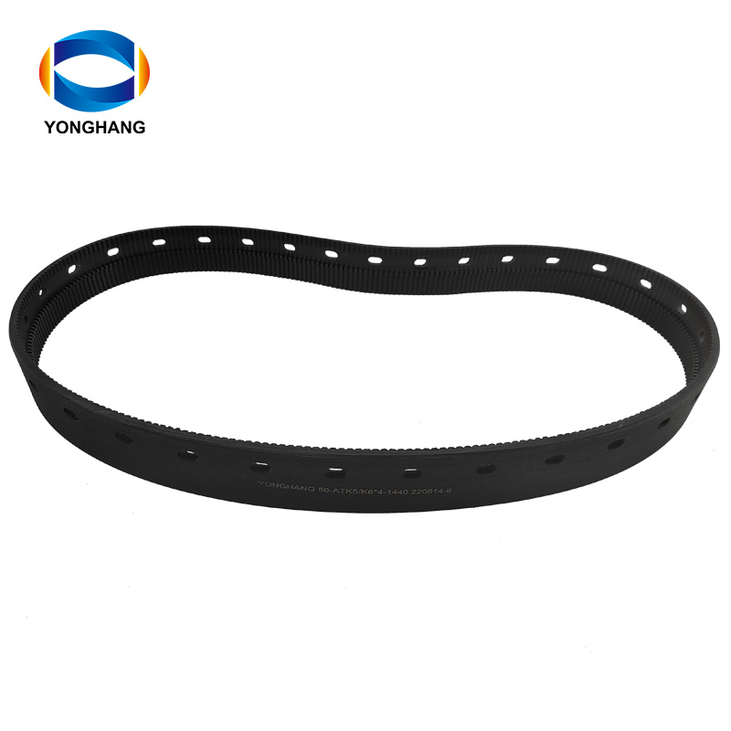 ATk5K6 pu timing belts with hole