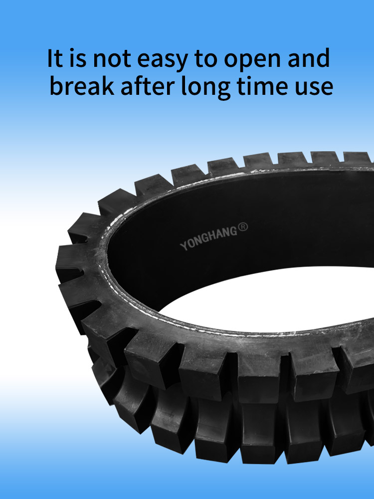 Special customized Haul Off Caterpillar belts for troester cable production line haul off machine 12