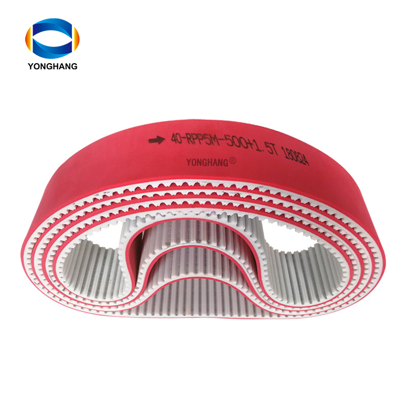 RPP5M timing belts cover red rubber 