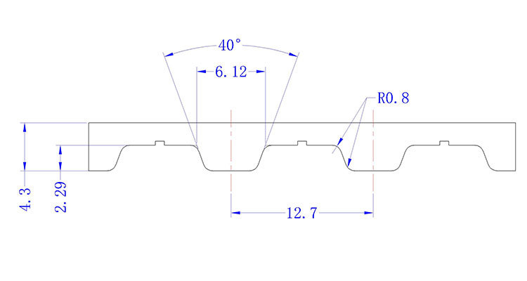 H Profile pu timing belt