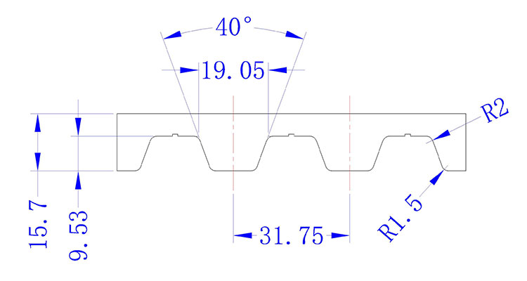 XXH Profile Tooth figure