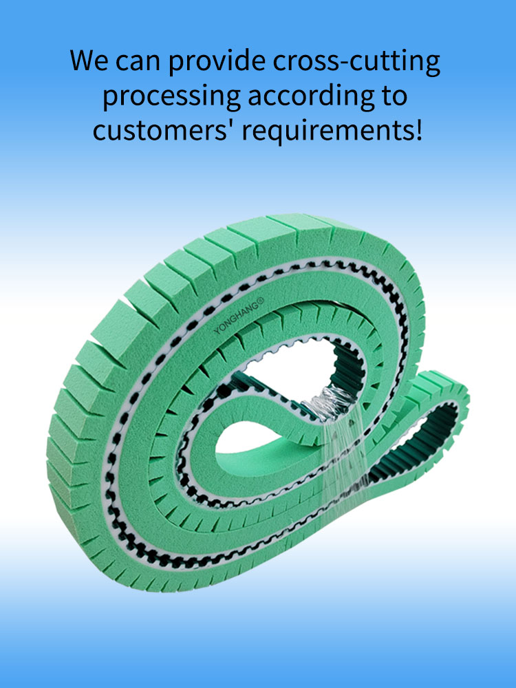 Foam green sponge coating label pressure belt polyurethane timing drive conveyor Belt 11