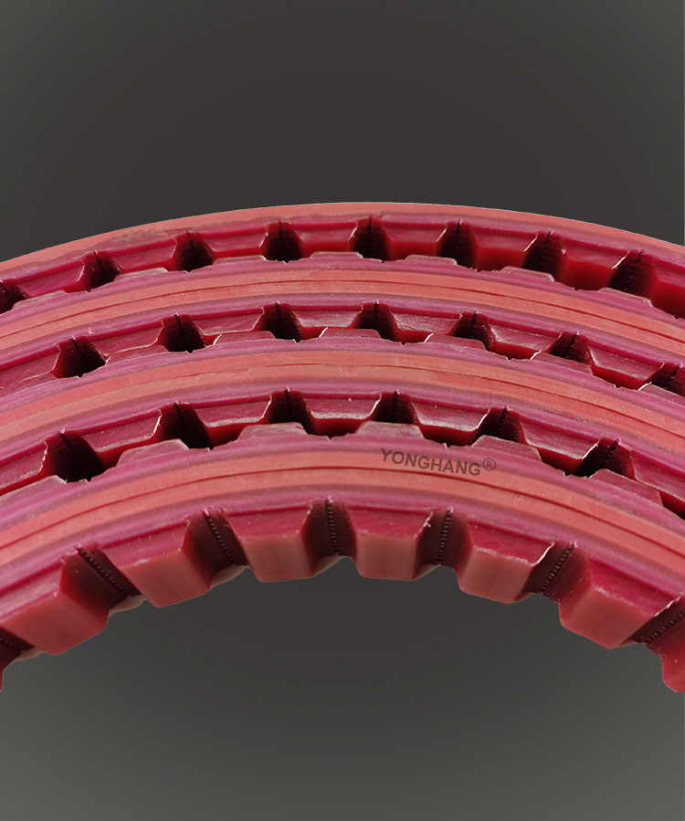 Industrial AT Profile drive seamless red Polyurethane (pu) Synchroflex timing belts 13