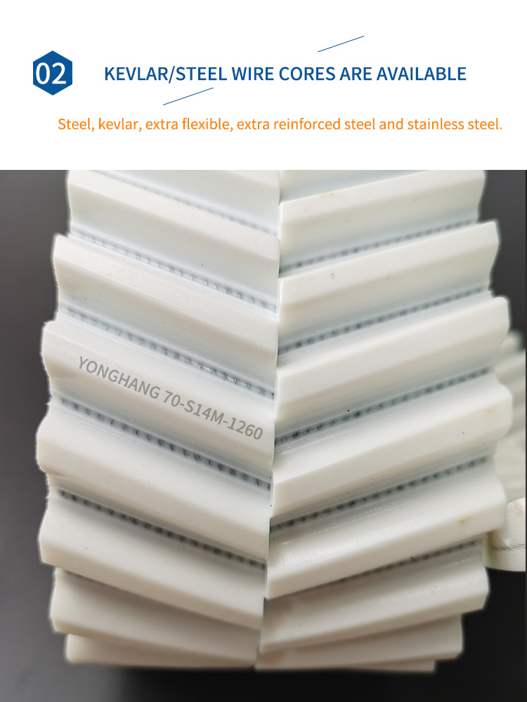 Wholesale Herringbone PU Timing belt for machine tool with good price 11