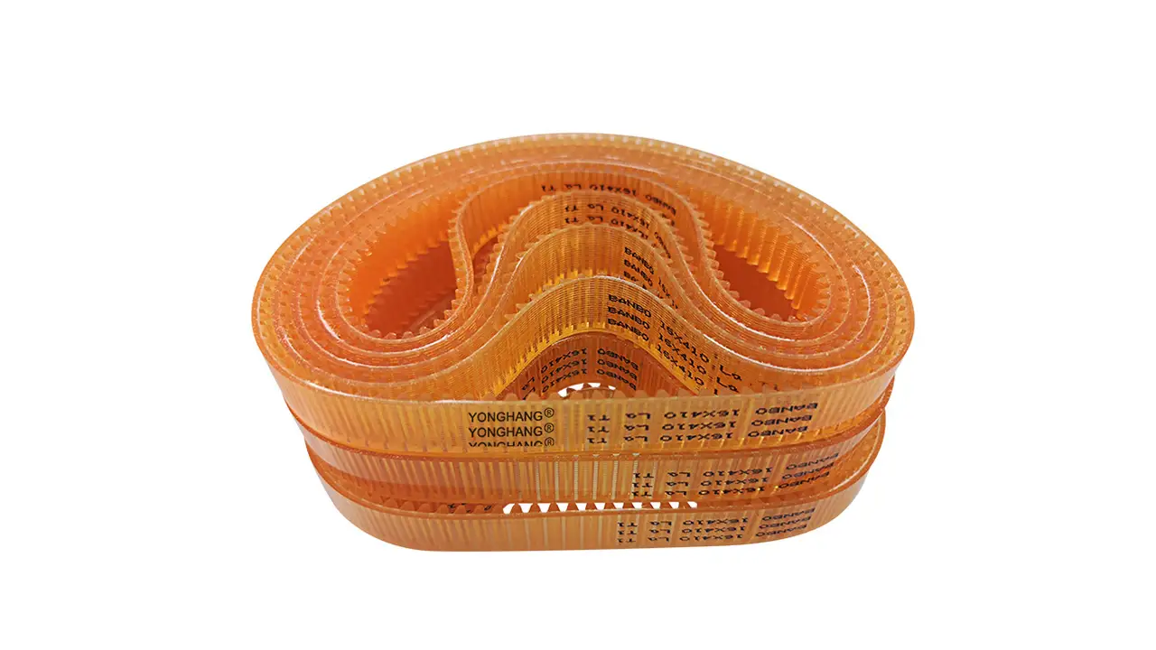 Best Japan original yellow color pu material 16*410 auto transmission bando timing belts for Inkle loom Supplier 1