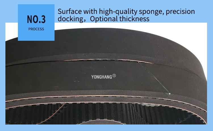 Black Sponge Coated Timing belt 6