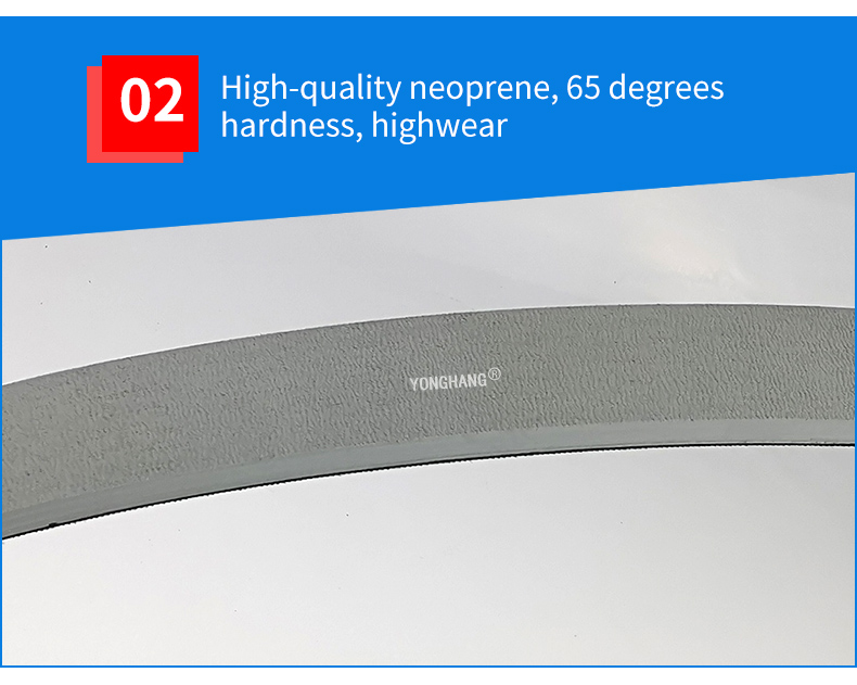 High temperature resistant rubber seamless feeder flat belt for screw capping machine 4