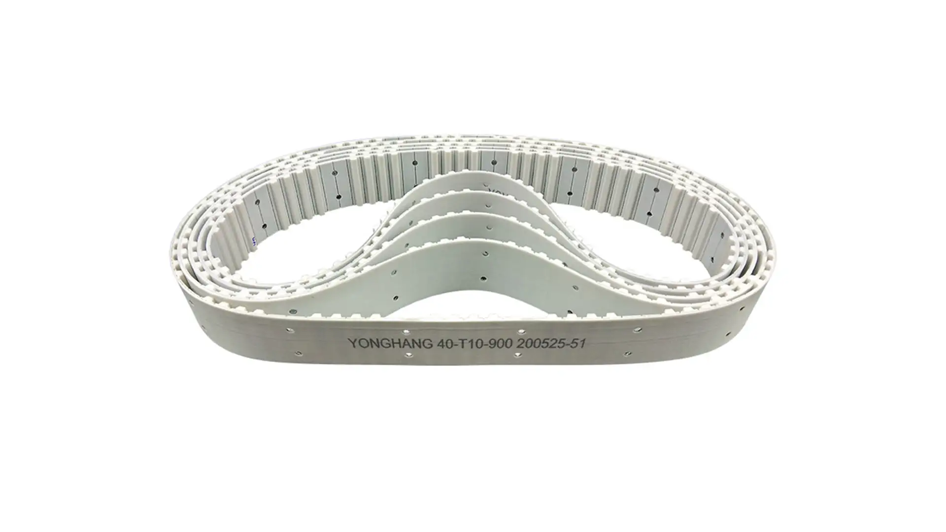 China manufacturers pu power transport T10 synchronous belt with holes 1