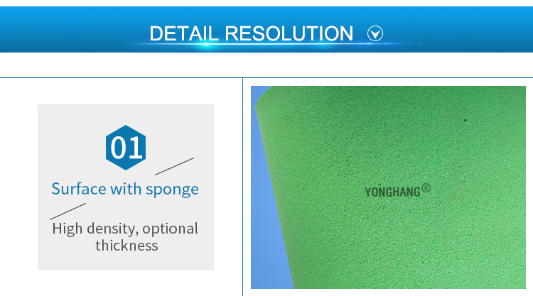 PVC Green Sponge Flat Belt with tracking guides 4