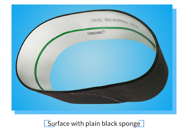 PVC Green Sponge Flat Belt with tracking guides 11