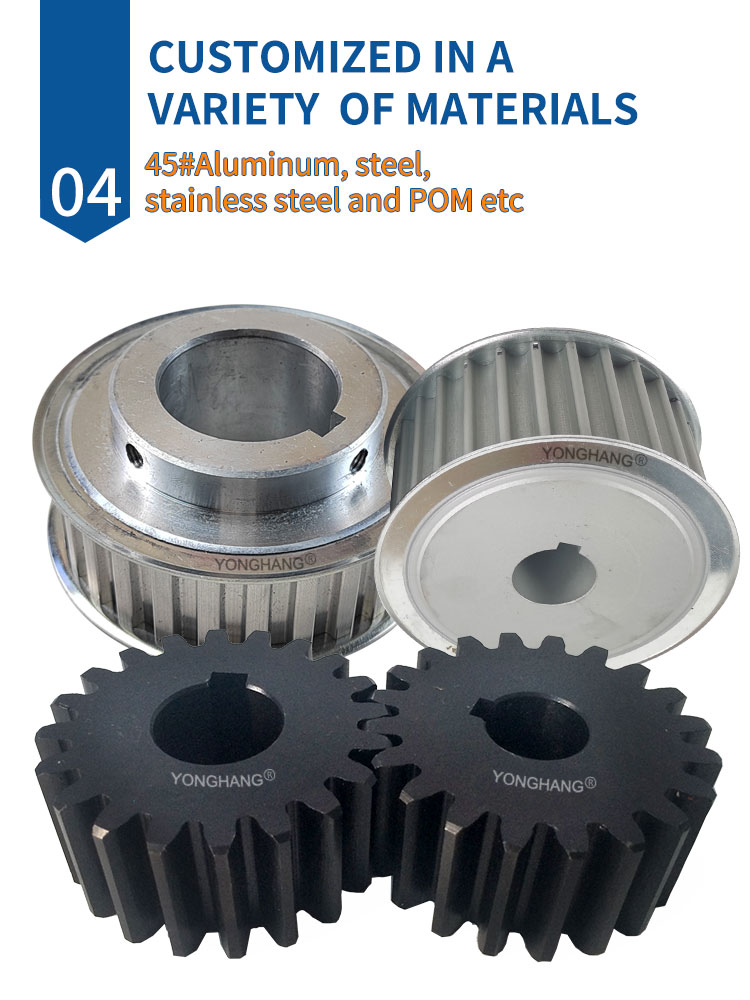 Synchronous belt wheel Timing Belt Pulley steel Rust resistant black and blue 14