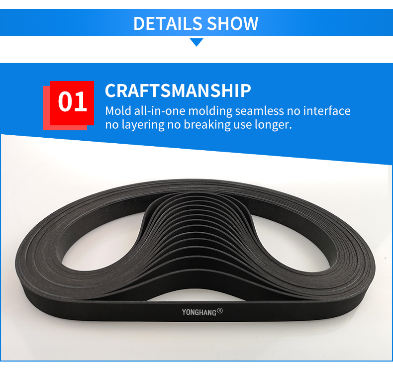 Best YONGHANGBELT atm rubber endless flat belt transport belts Supplier 5