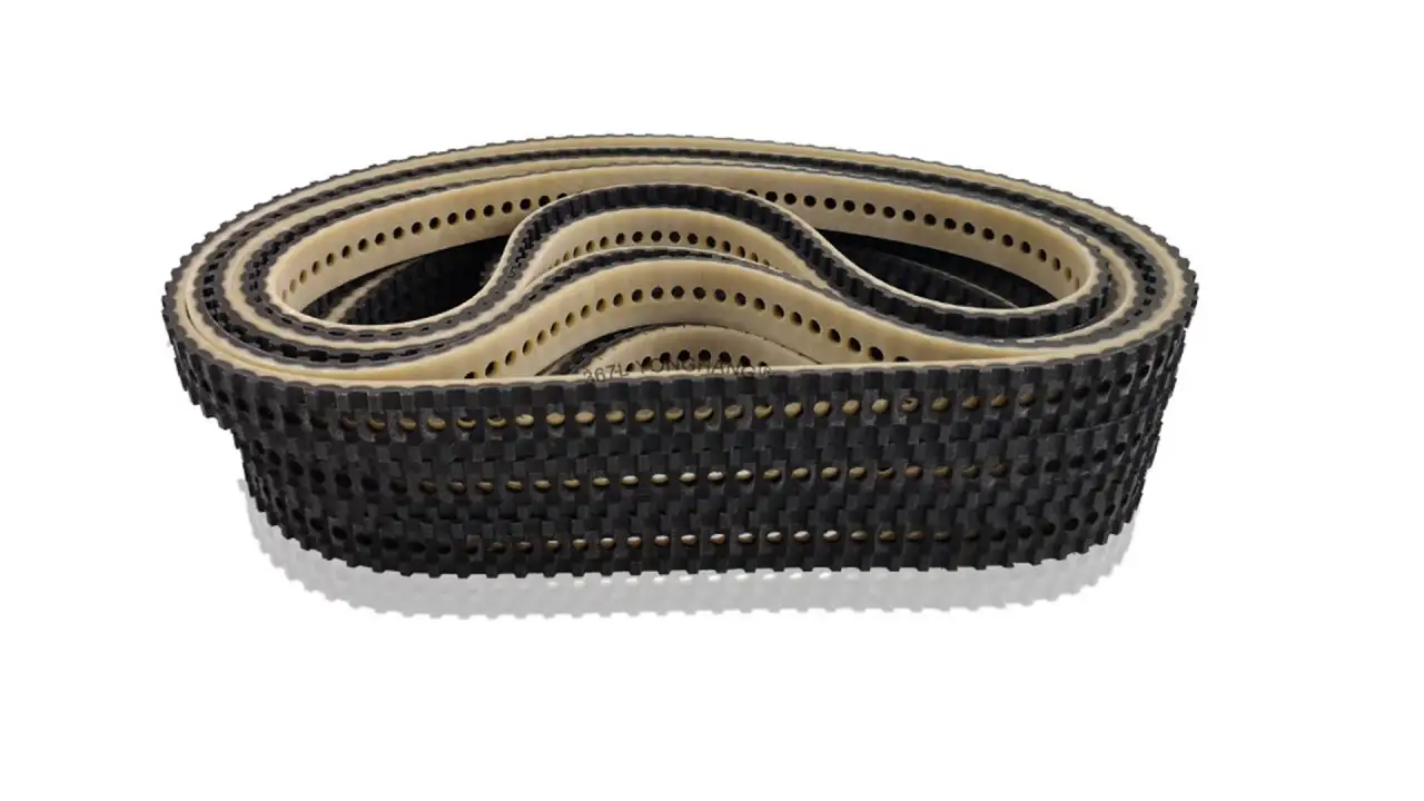 YONGHANG 367L-25 Seamless Brown Coating Vacuum Timing belt for VFFS form fill seal machines 1