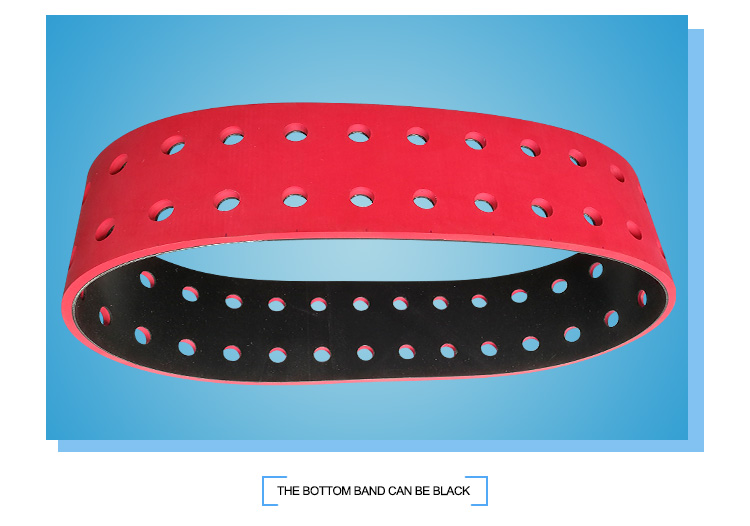 China red rubber flat belt for flute laminator machine yonghangbrelt manufacturers - 6
