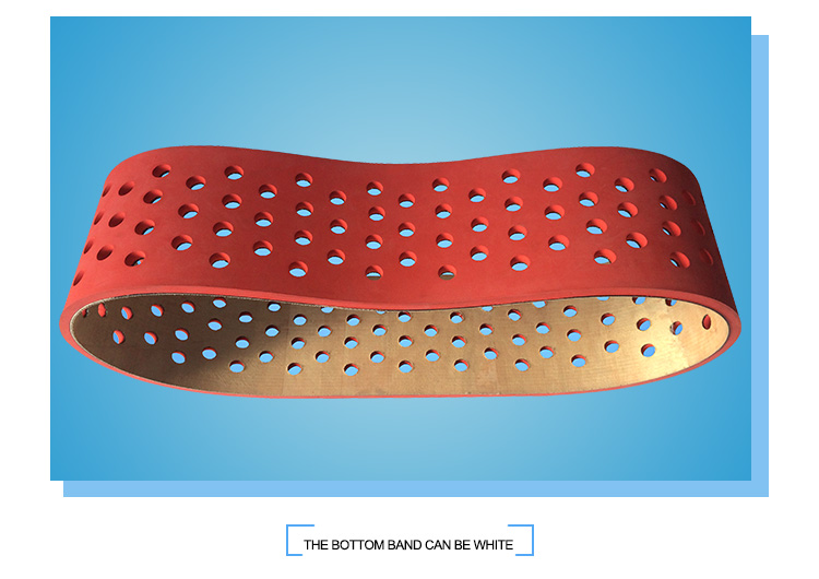 China red rubber flat belt for flute laminator machine yonghangbrelt manufacturers - 7