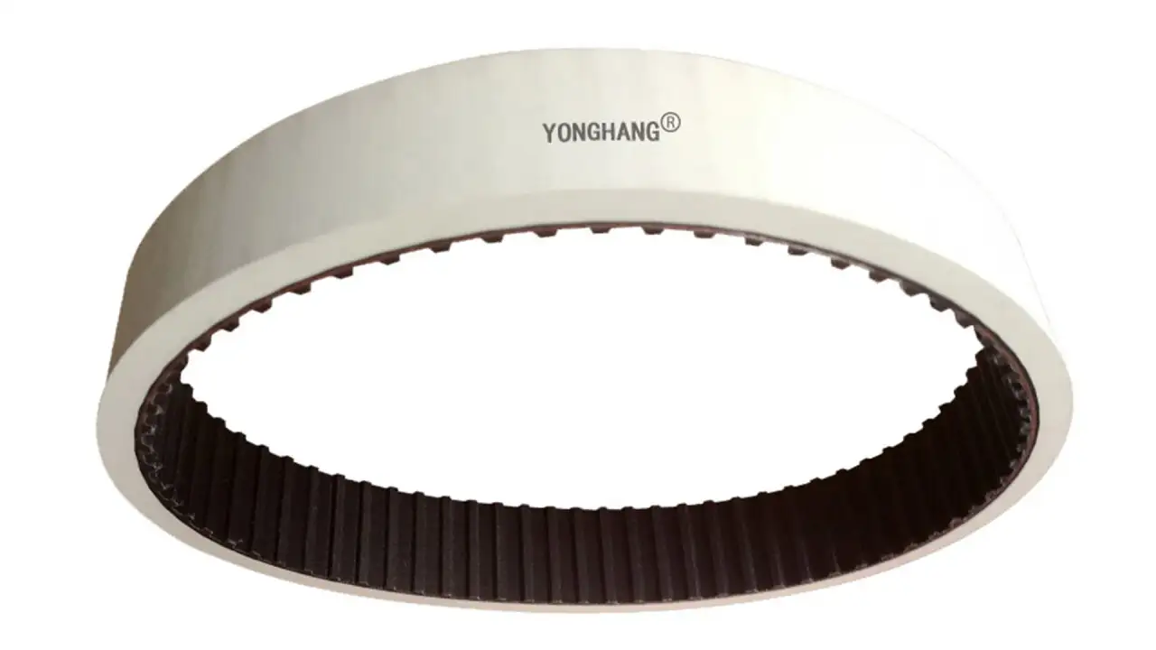YONGHANG White rubber seamless Pulling Down Timing Belts 1