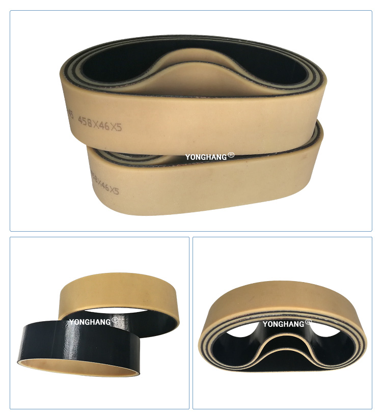 Yonghangbelt custom endless friction seamless feeder rubber flat belts for paged machine 5